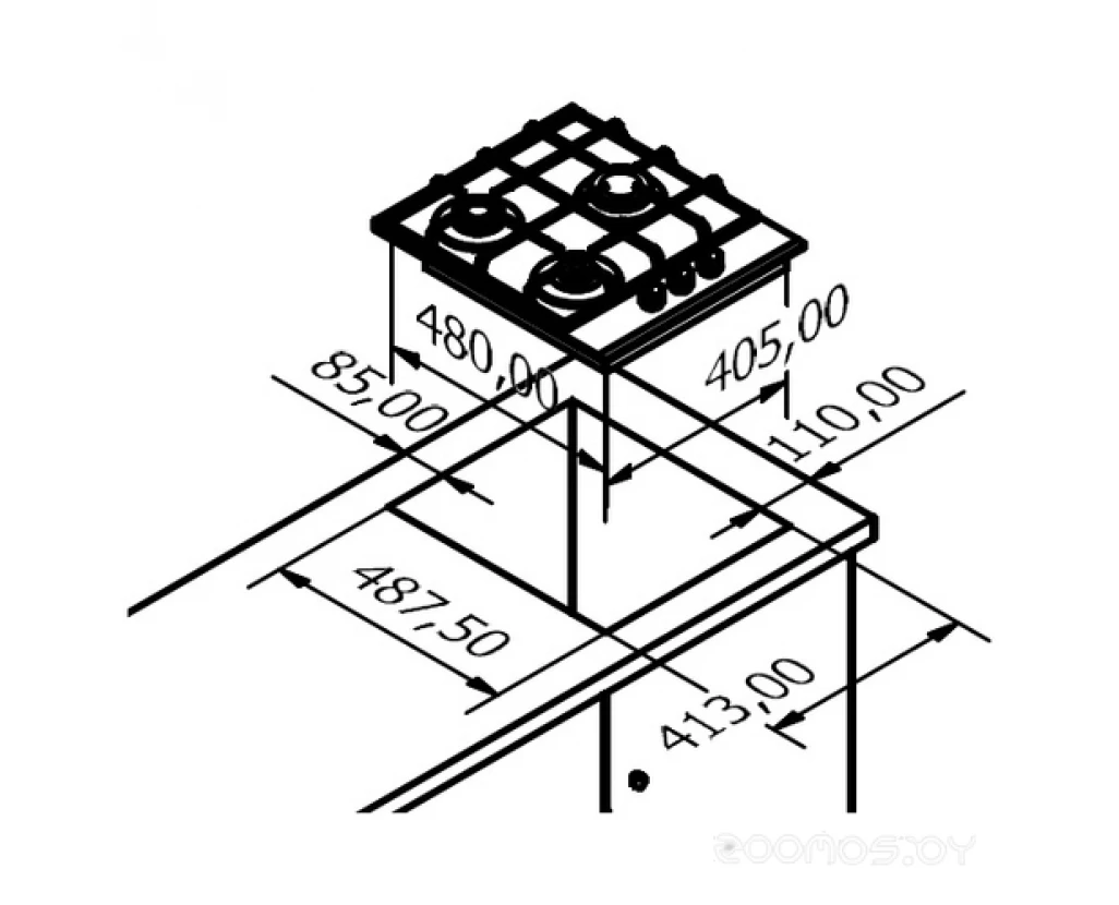 Поверхность газовая Kuppersberg FQ 42 B