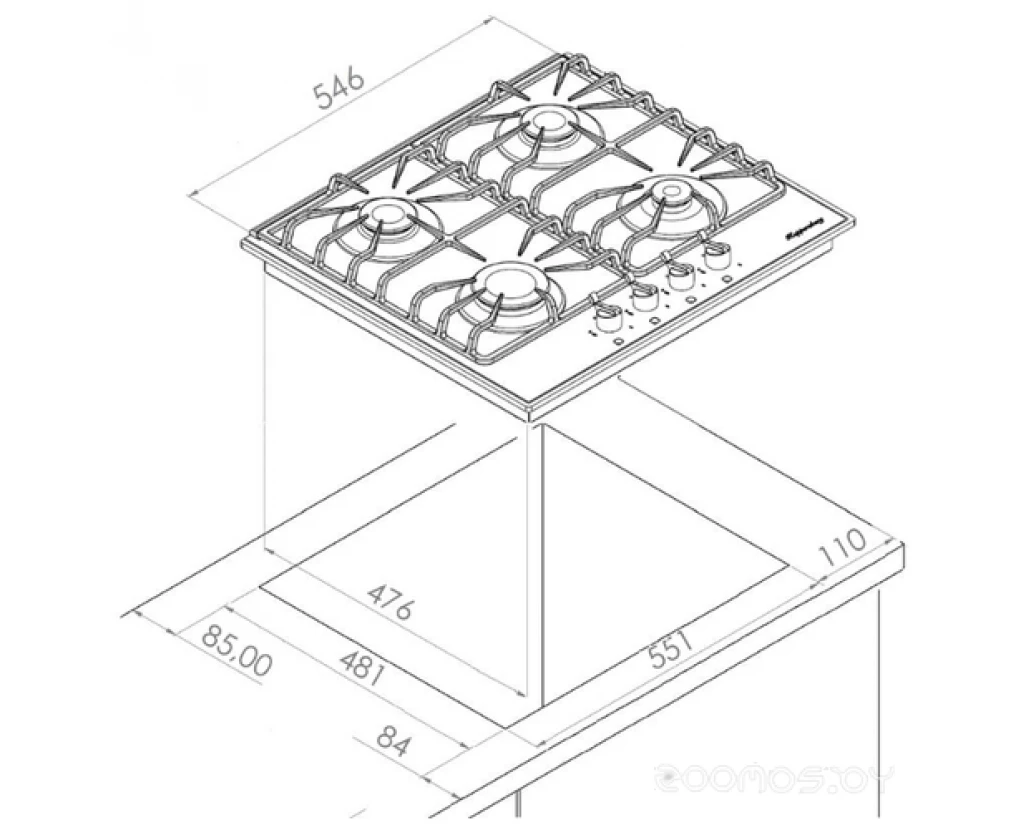 Поверхность газовая Kuppersberg FQ 602 C