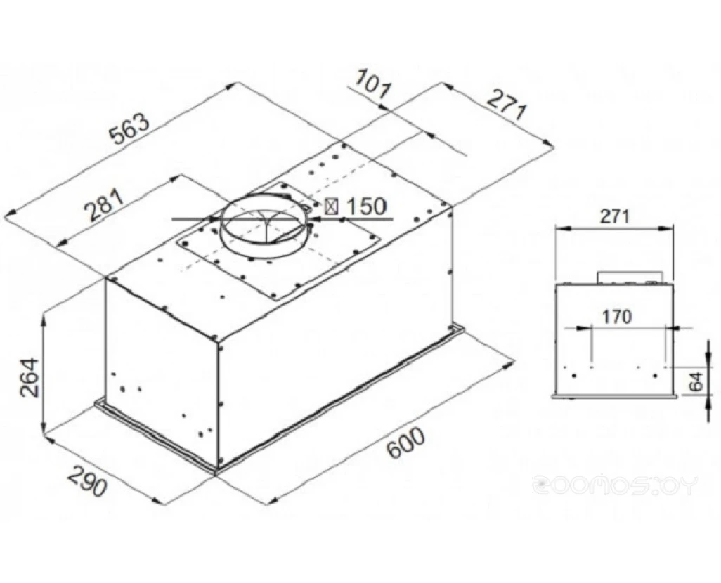 Вытяжка Kuppersberg IBOX 60 X